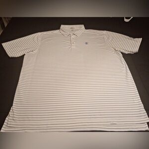 Peter Millar Polo Men's Blue Stripe Raleigh Country Club Logo XXL